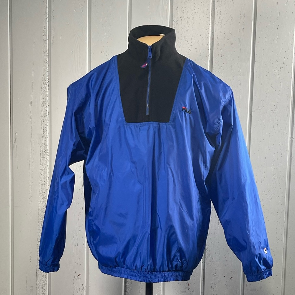 * Fila  Men’s Blue & Black  Zip Up Pullover Windbreaker Size L